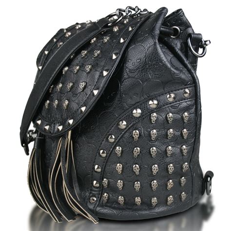 black studded backpack purse.